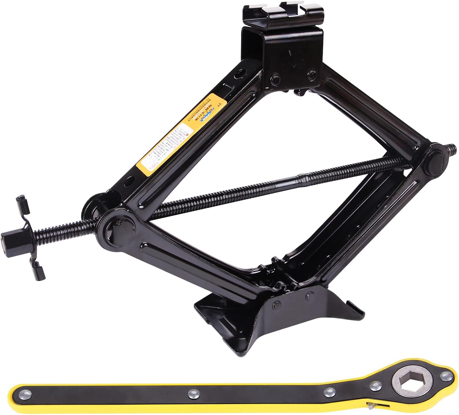 Car Scissor Jack, 2 Ton (4409 lbs) Scissor Jack Kit with Saving Effort