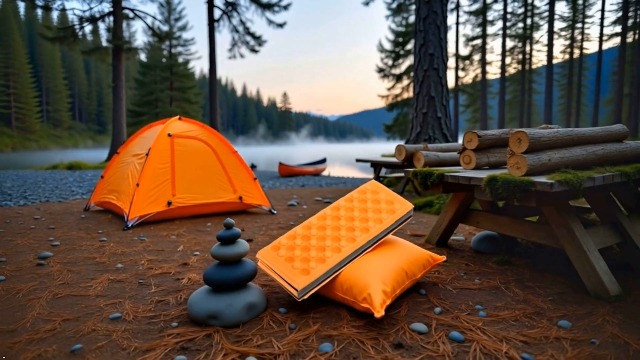 Amazon.com : Orange Foldable Portable Outdoor Camping Hiking