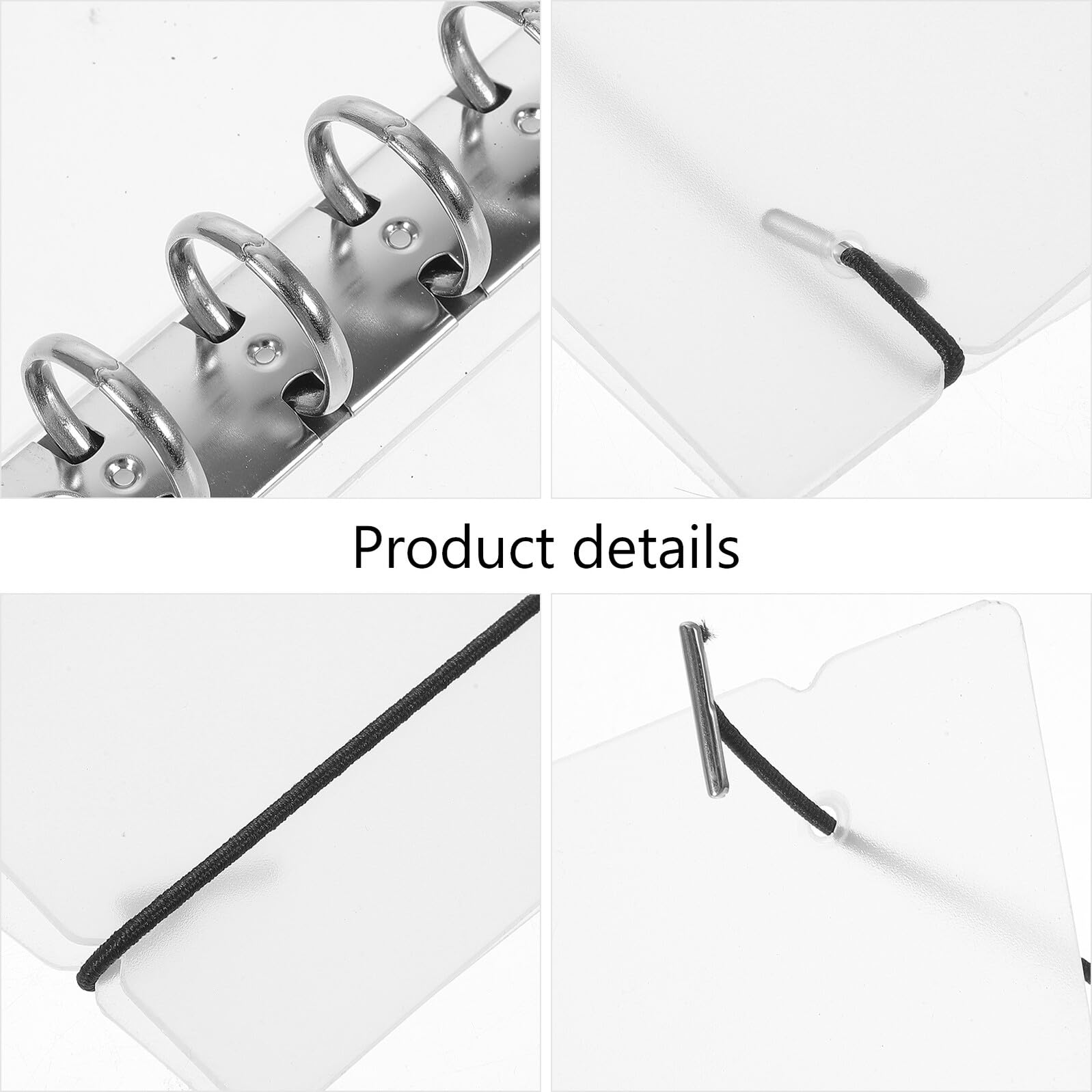 DOITOOL 10 Piezas Carpeta Transparente Reutilizable Archivador de Anillas y Práctico para Oficina y Regalo