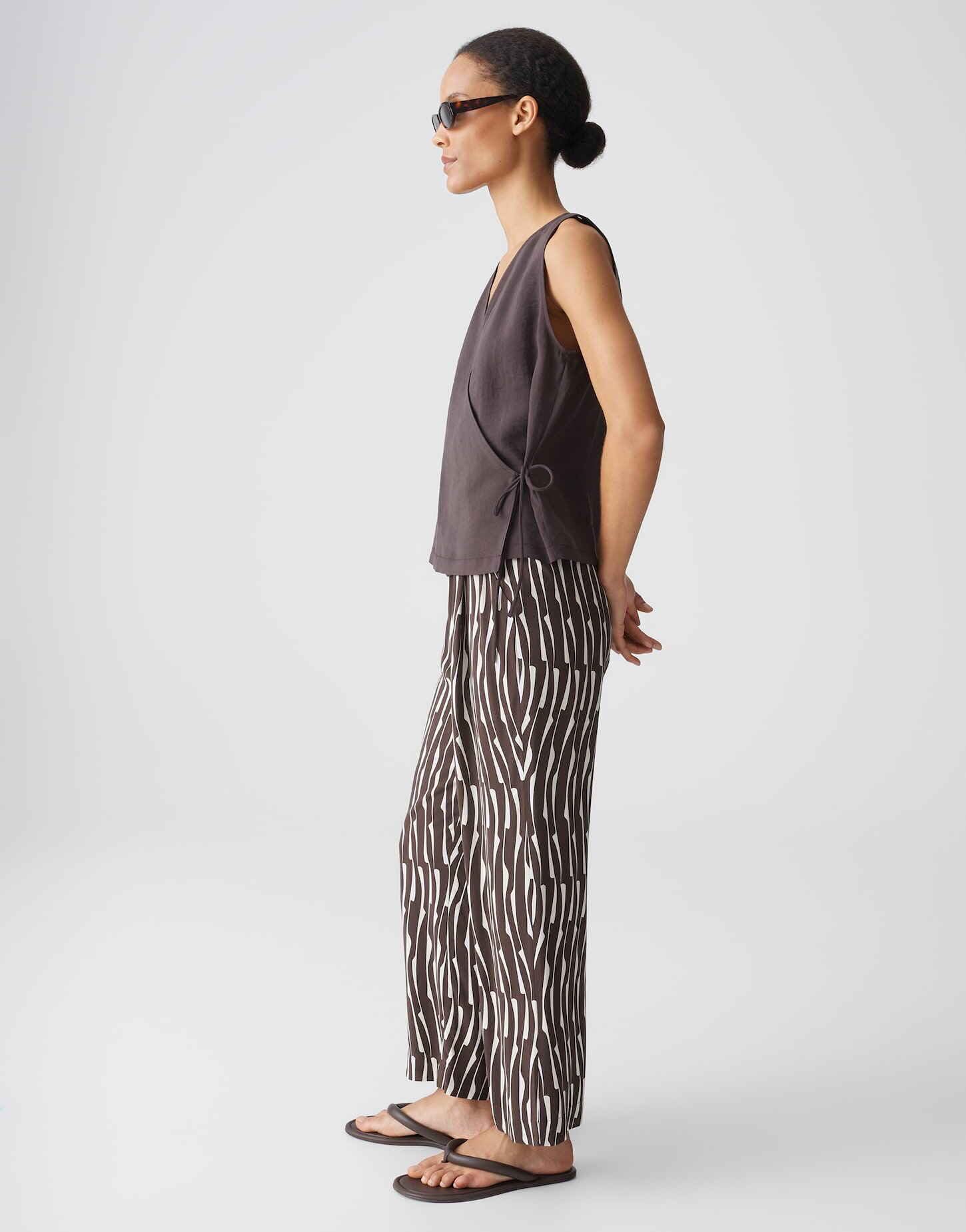 OPUS Damen Wide Leg Pants | MAROU Bamboo verkürzte Wide Leg Pants aus ECOVERO™ Viskose