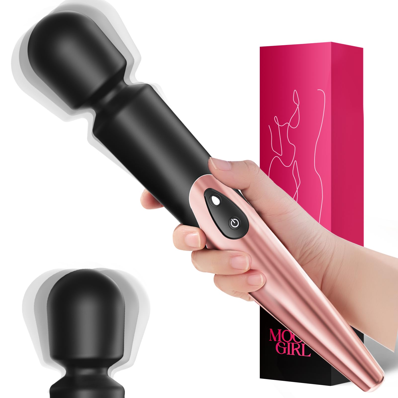 Vibrator Wand MOOLIGIRL Adult Sex Toy Full-Body Personal Massager Vibrating Dildo with 10 Powerful Vibration Modes for Clitoral