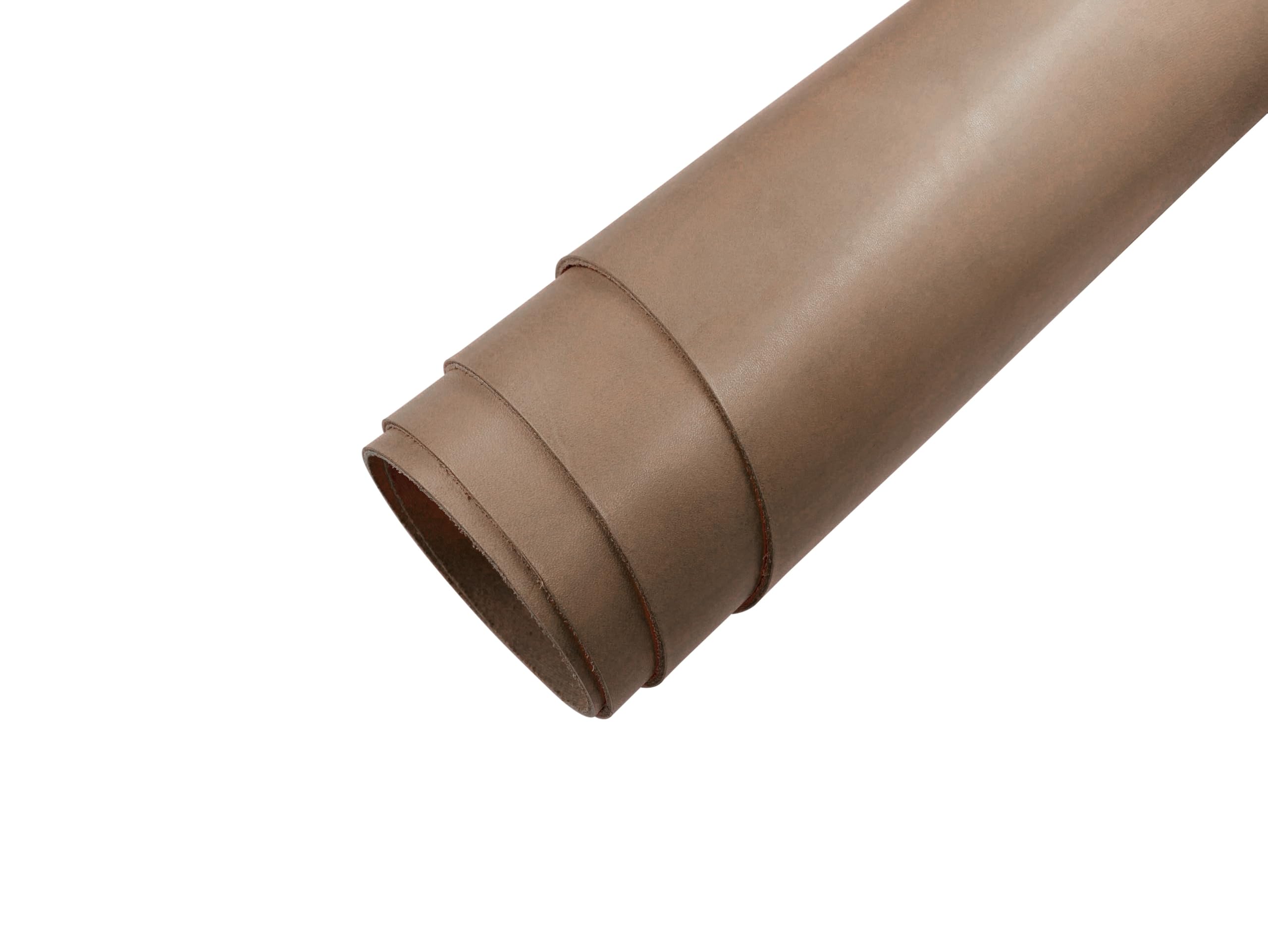 Cuir de vachette tanné végétal marron clair 2 mm pour fabriquer vos étuis