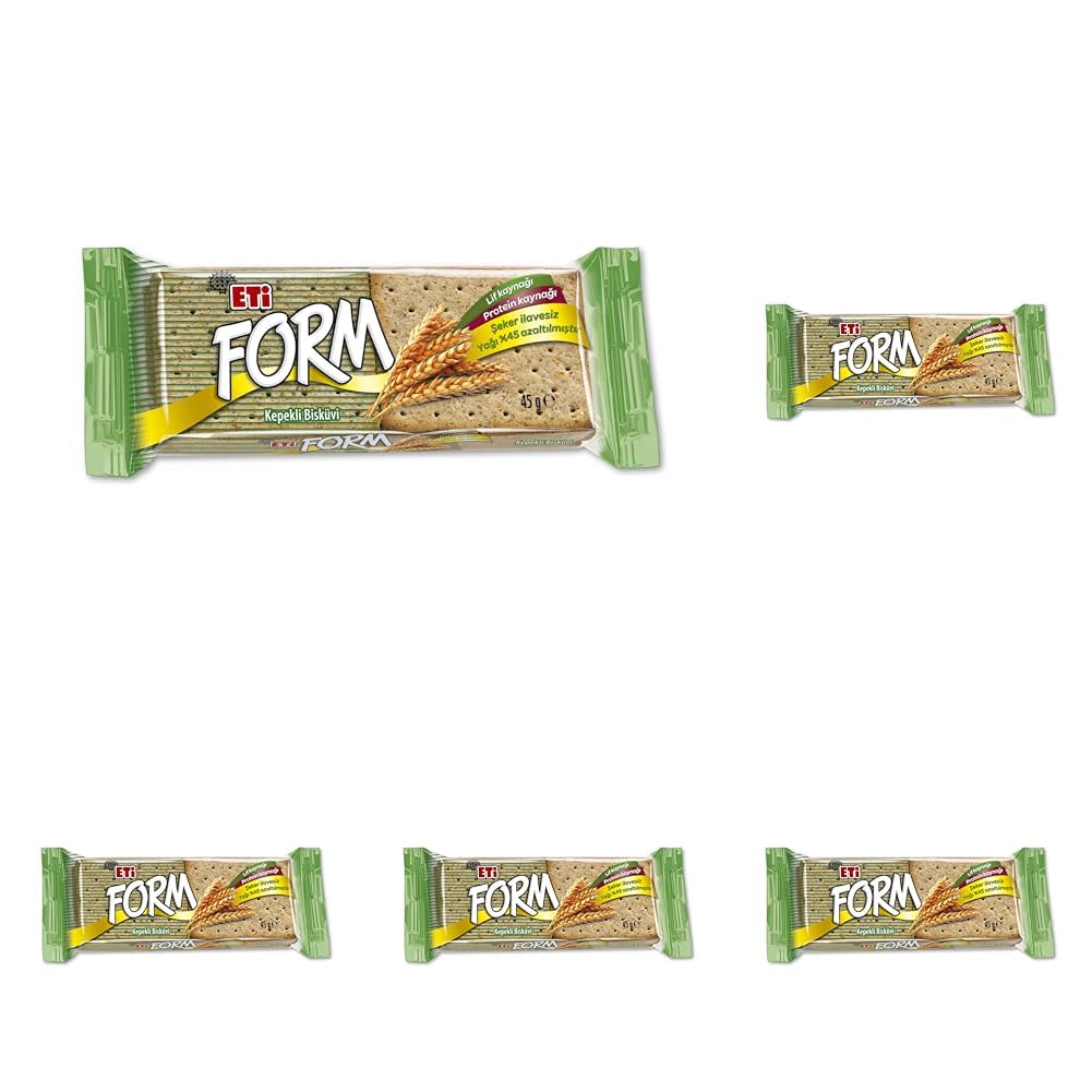 Eti Form Bisküvi Kepekli 45 g 5li paket