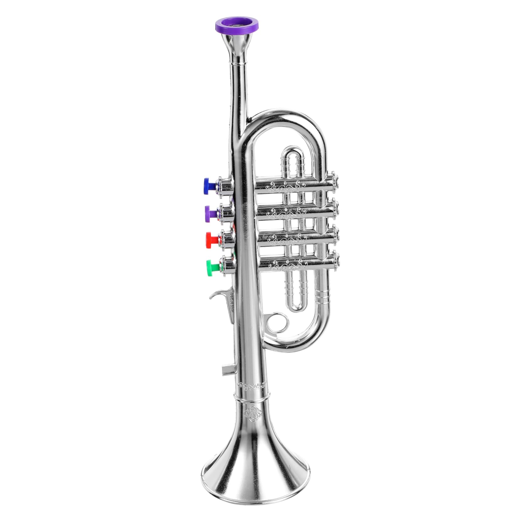 Tromba Giocattolo Argento Cb998 in Plastico, Base per Bambini | Apprendimento Musica, Giocattolo Divertente e Creativo, Confezione Scatola Colorata