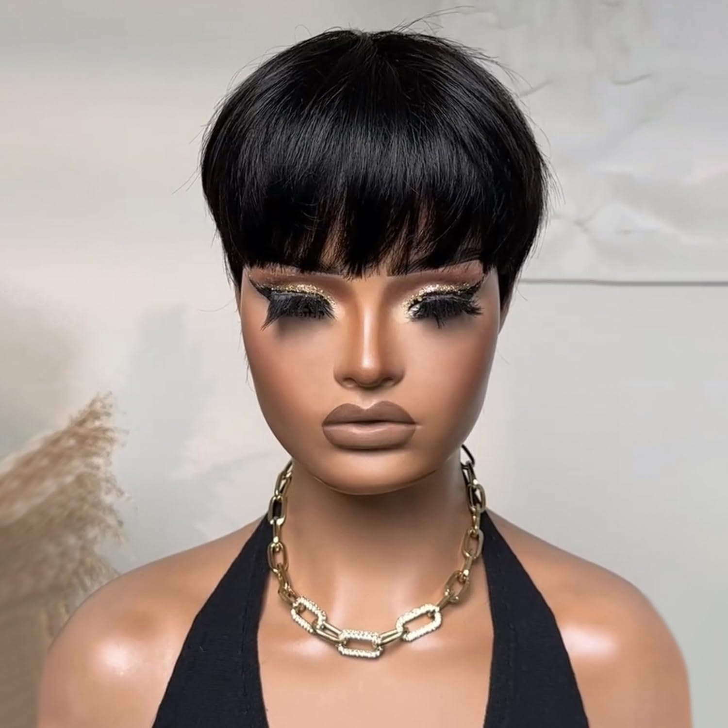 Amazon.com : FREEKWEEN Short Wigs Pixie Cut Wig for black  display picture 3
