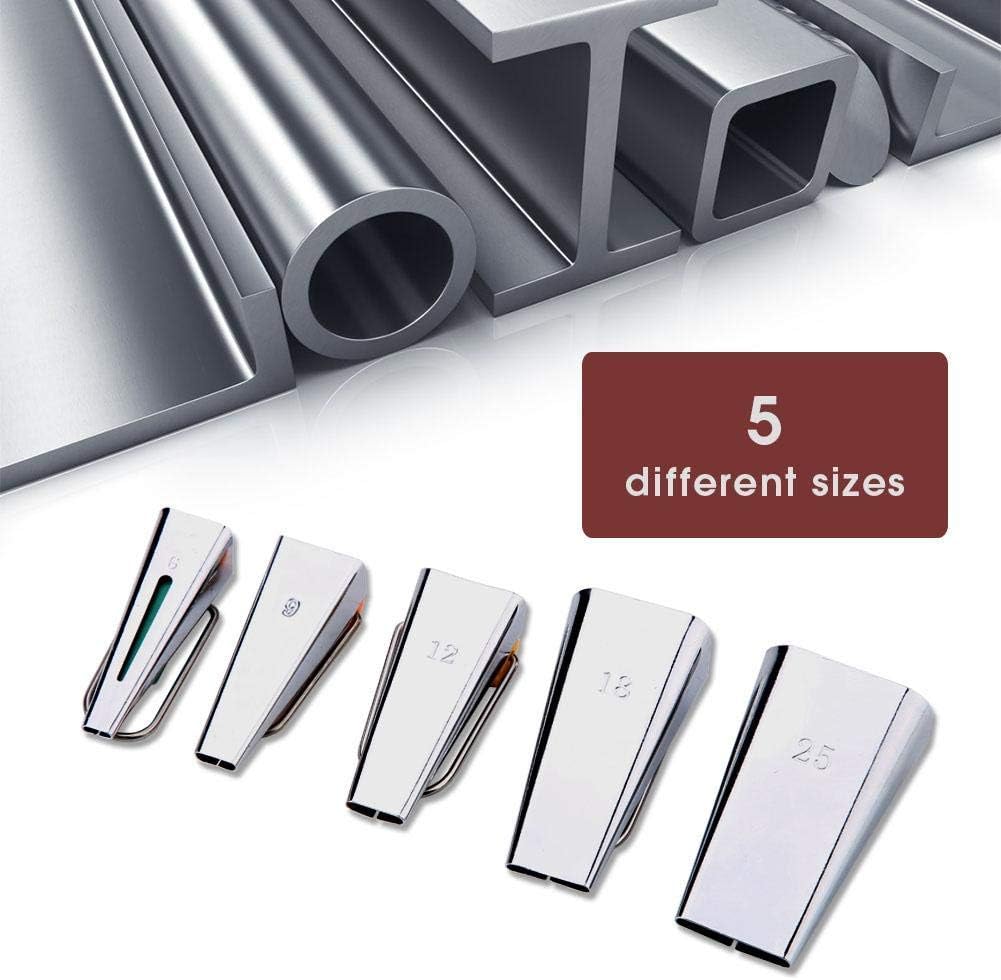 5pcs Bias Tape Makers Set Fabric Tape Maker Tool Set DIY Sewing Quilting Bias Binding Maker 6MM/9MM/12MM/18MM/25MM