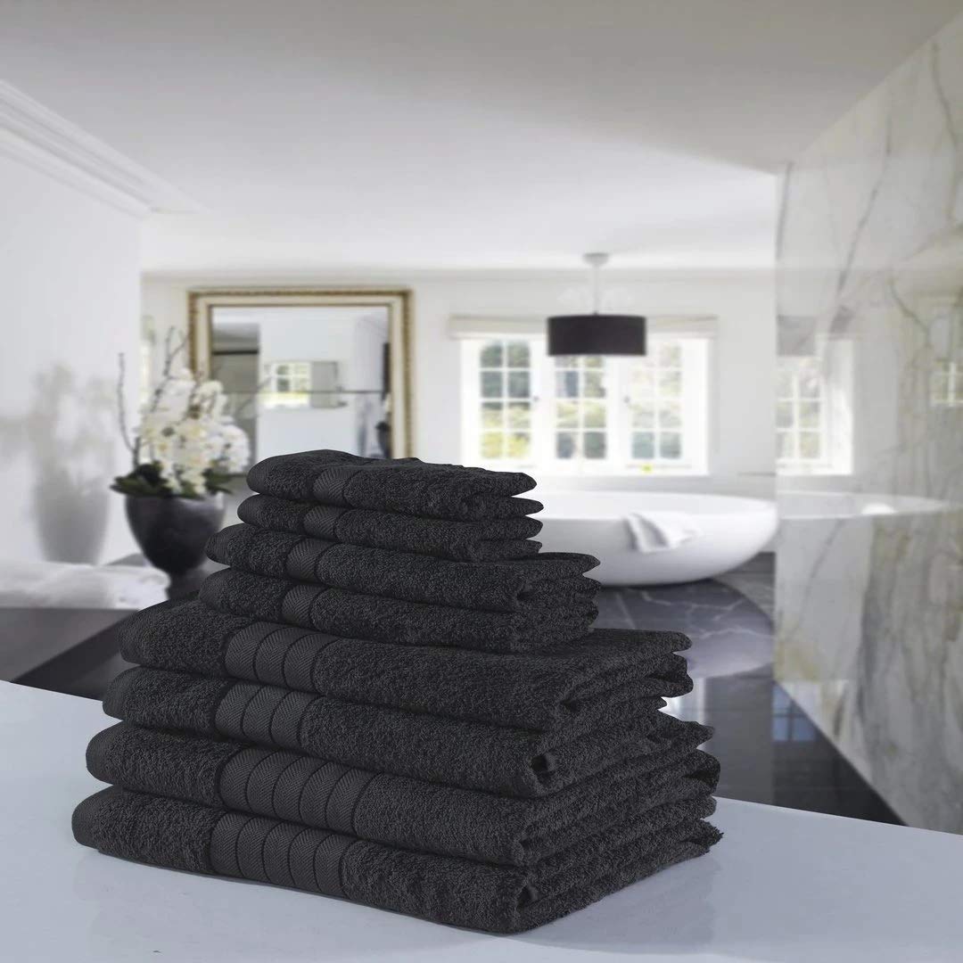 Ensemble de serviettes anthracite 8 pièces Good Morning nr:1000 pour la salle de bain