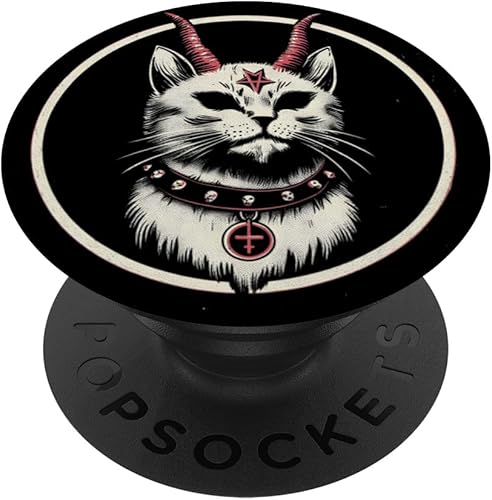 PopSockets de Baphomet Satánico Oculto Gato Diablo PopGrip estándar