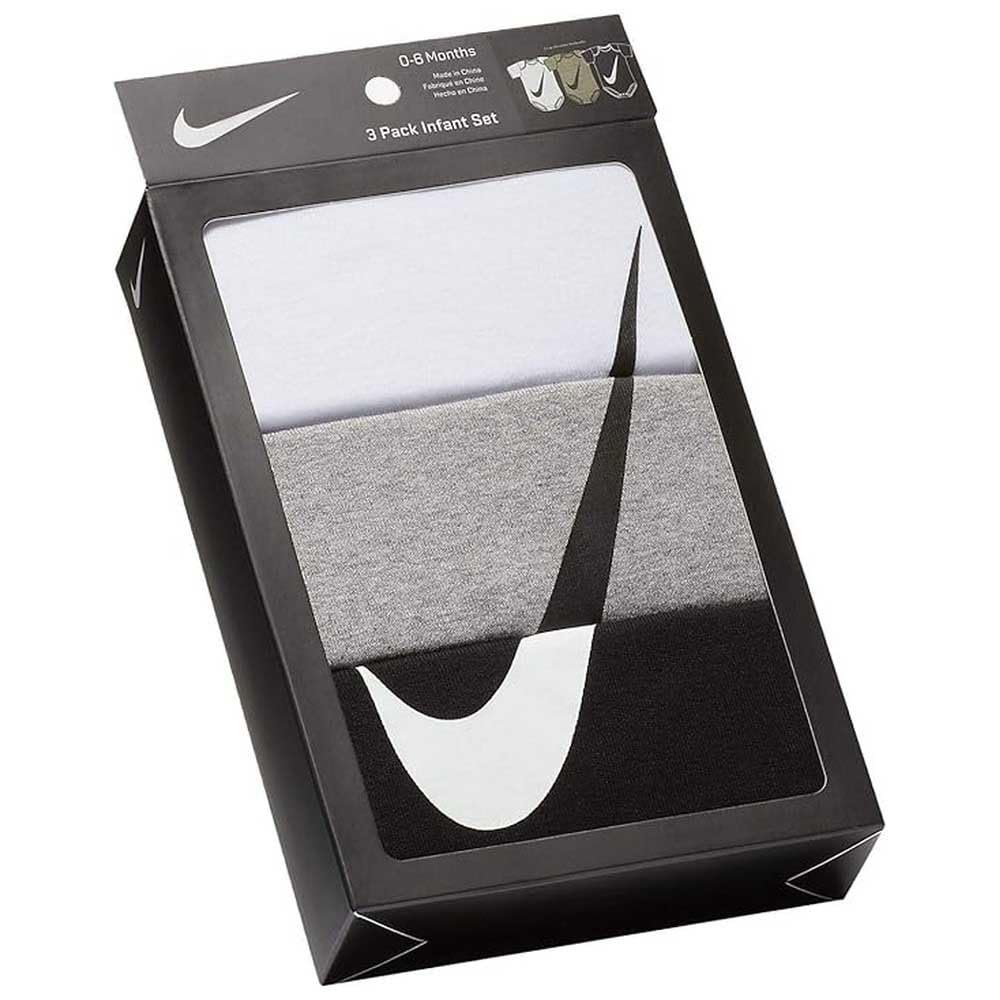 Nike Dziecko Swoosh 3 Pack S/S Body White 0/6 miesięcy