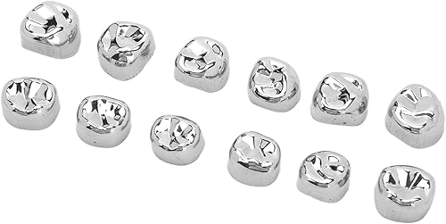 Coronas dentales adultas del metal de las coronas molares 12pcs del acero inoxidable