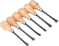 Vista 3 de Juego de cinceles para tallar madera, herramientas manuales de escultura, mango hemisférico, herramientas para carpintería, accesorios