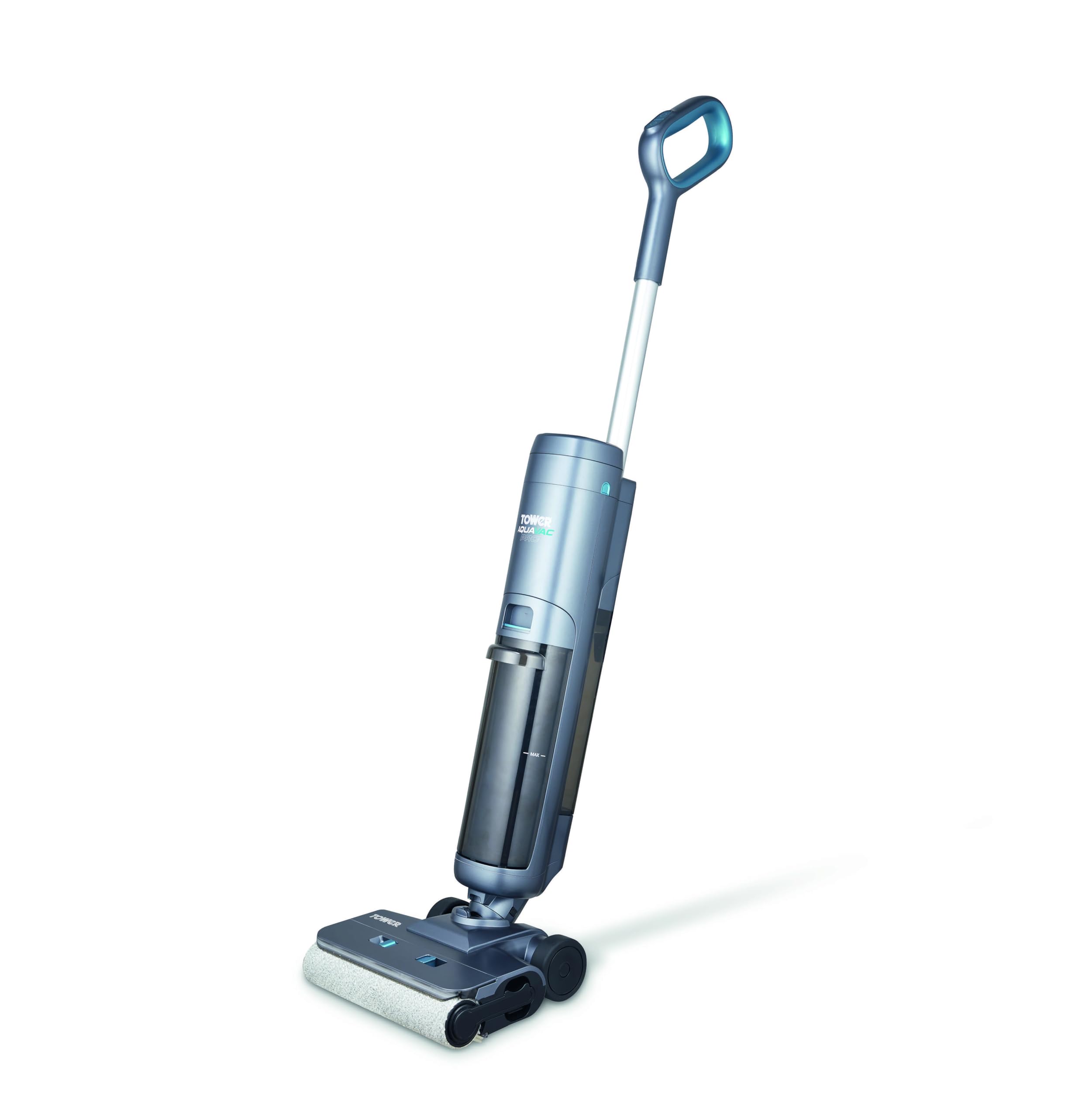 Tower T547003 Aquajet Pro Cordless Wet & Dry Hardfloor Cleaner with One Touch Controls, LED Display Panel, 650ml Clean Water Tank, 550ml Dirty Water Tank, 22.2V, Titanium