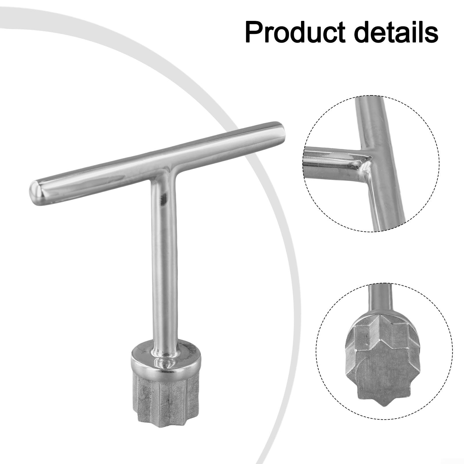 Strumento con manico a T in acciaio inossidabile 316 per piastre marine, chiave per rifornimento carburante yacht, apriporta barca per manutenzione barche a vela