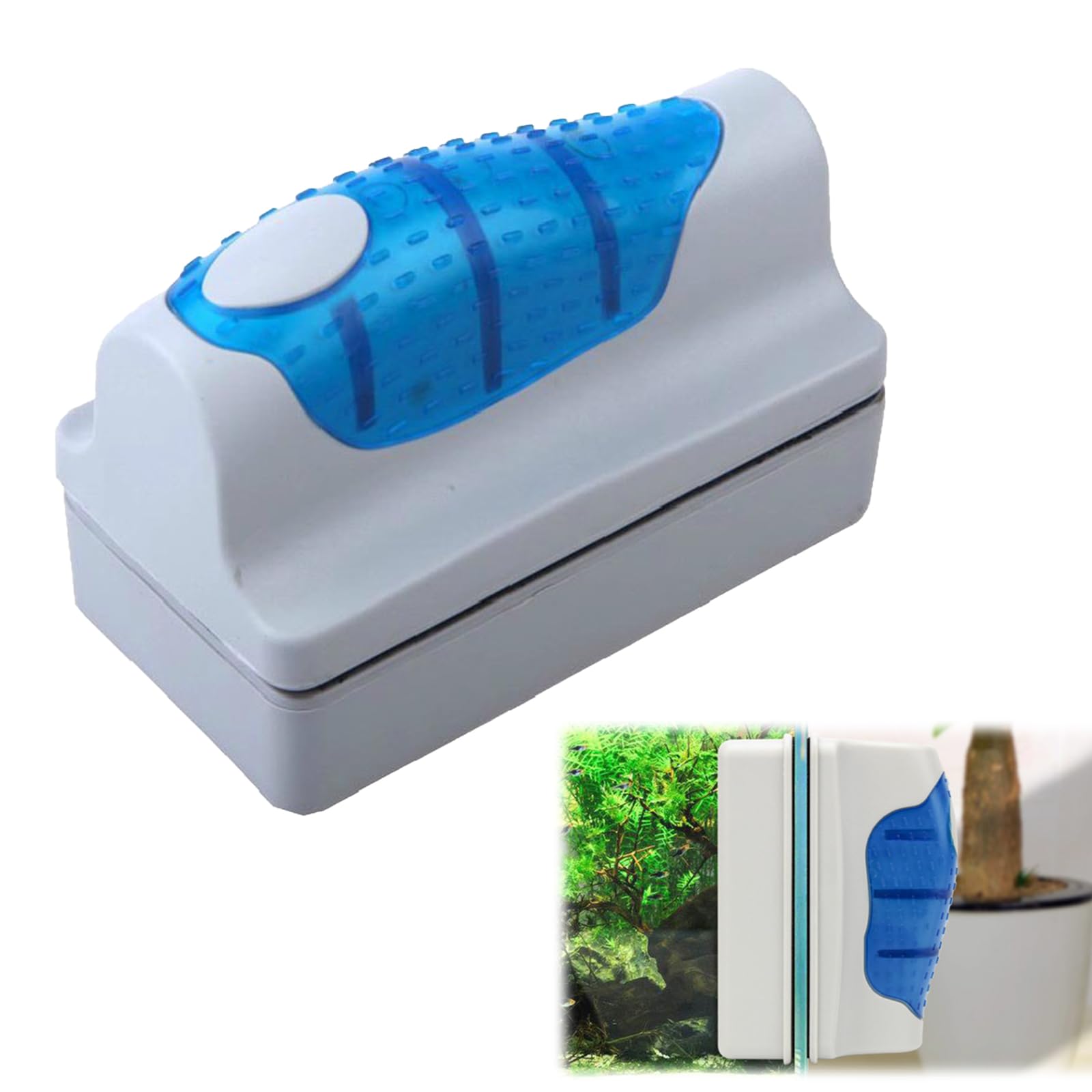 Kiuiom Limpiar Acuario Pescado Algas,Magnético Raspador Limpiador Vidrio,Cepillo Magnético Acuarios,Acuario Raspadora Cepillo Flotante,Acuario Algas Limpiador Fregadora,para Acuario Pequeño Limpio
