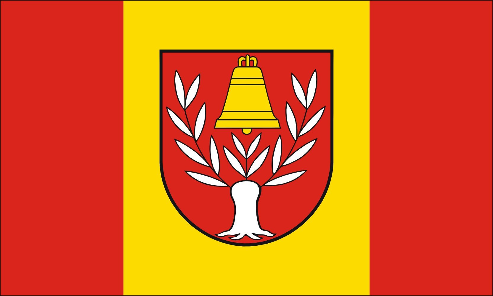 Drapeau Wittenförden XL grand format pour mât de commune allemande