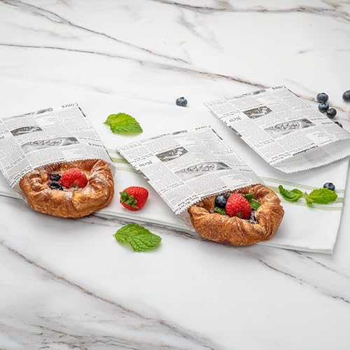 Miniatura 8 de Restaurantware -Bag Tek - Bolsas de sándwich de 7 x 5 pulgadas, 100 bolsas de panadería a prueba de grasa, desechables, bolsa de almuerzo de papel