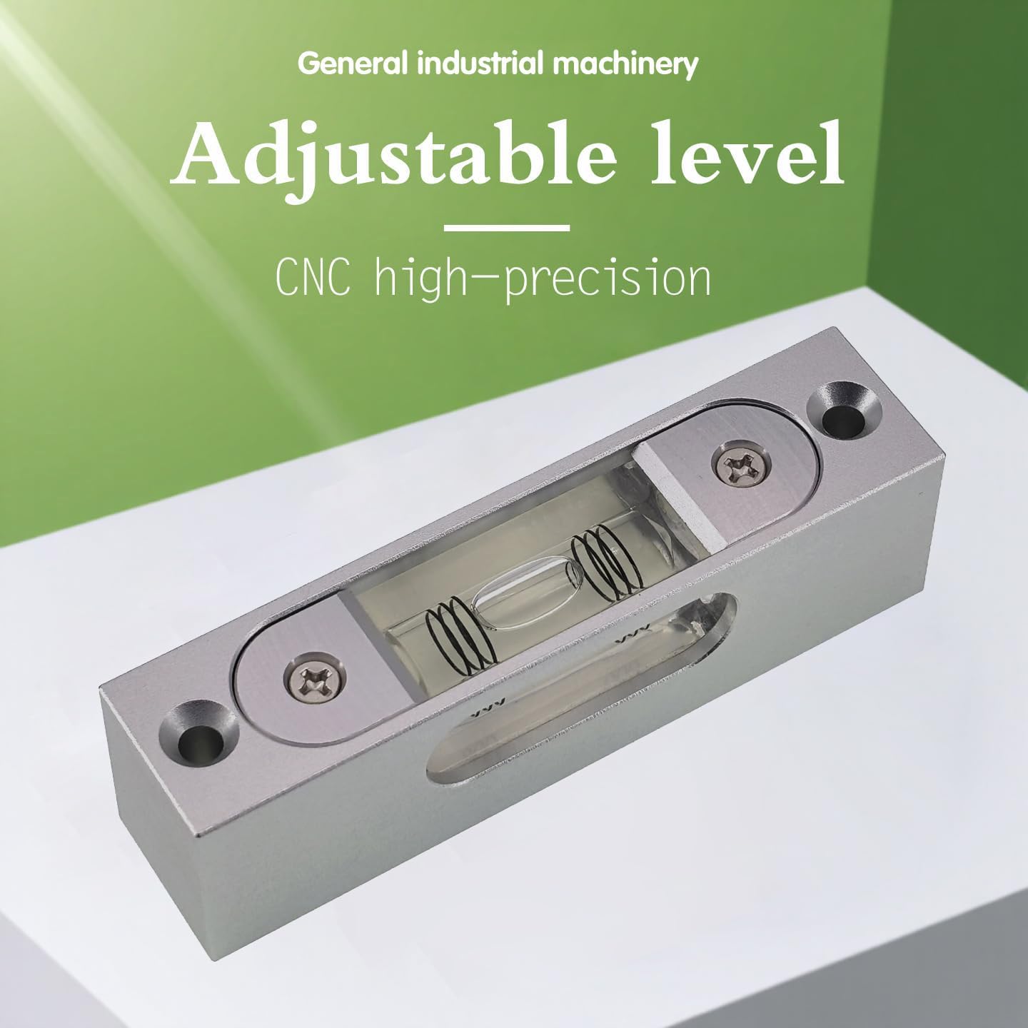Metal high precision strip type adjustable level small level ruler rectangular horizontal bubble (noctilucent magnetic)