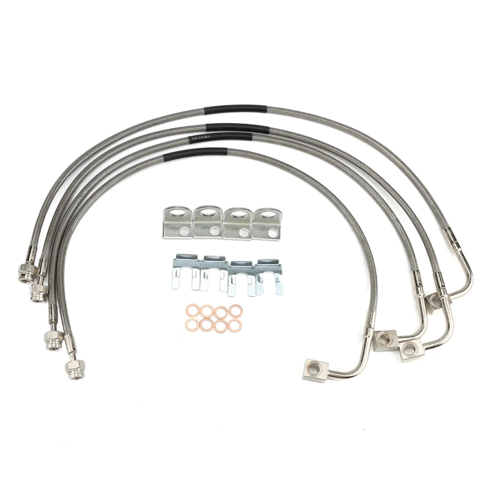 Hjfhcfgj One Color Stainless Brake Lines Kit 89716 Fit For Jeep Wrangler 2.0L 3.6L 3.8L 2007-2018