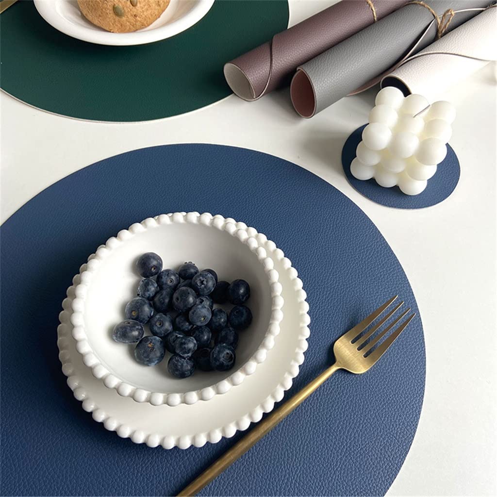 10 Pcs Leather Placemat Western Food Mat Dining Tableware Table Mat Pads Bowl Cup Coaster Kitchen Accessorie