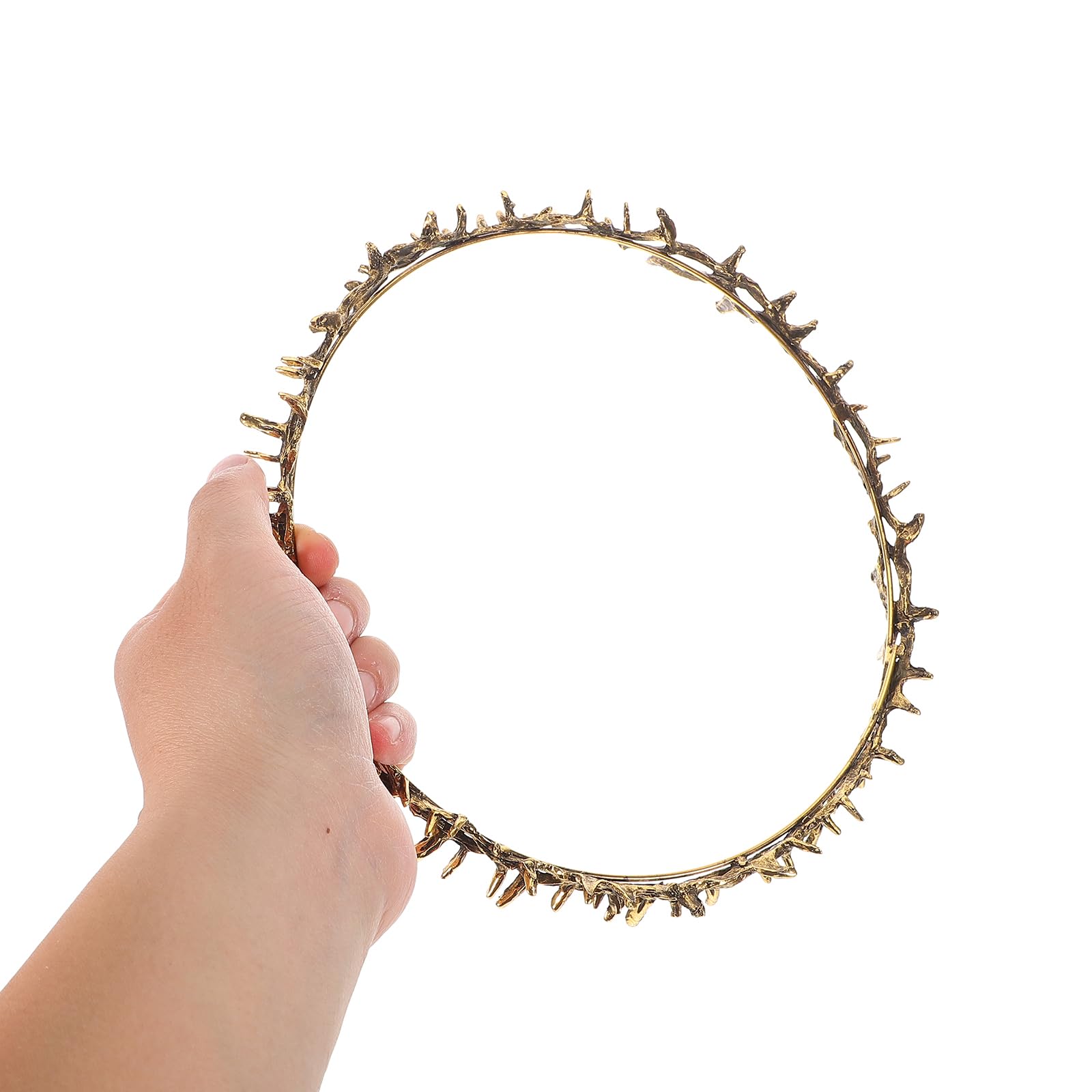 POPETPOP Vintage Dornenkrone aus Metall 2 Stück Leicht und Tragbar Haarschmuck für Damen Cosplay und Braut Accessoire für Kurze Haare und Hochzeit