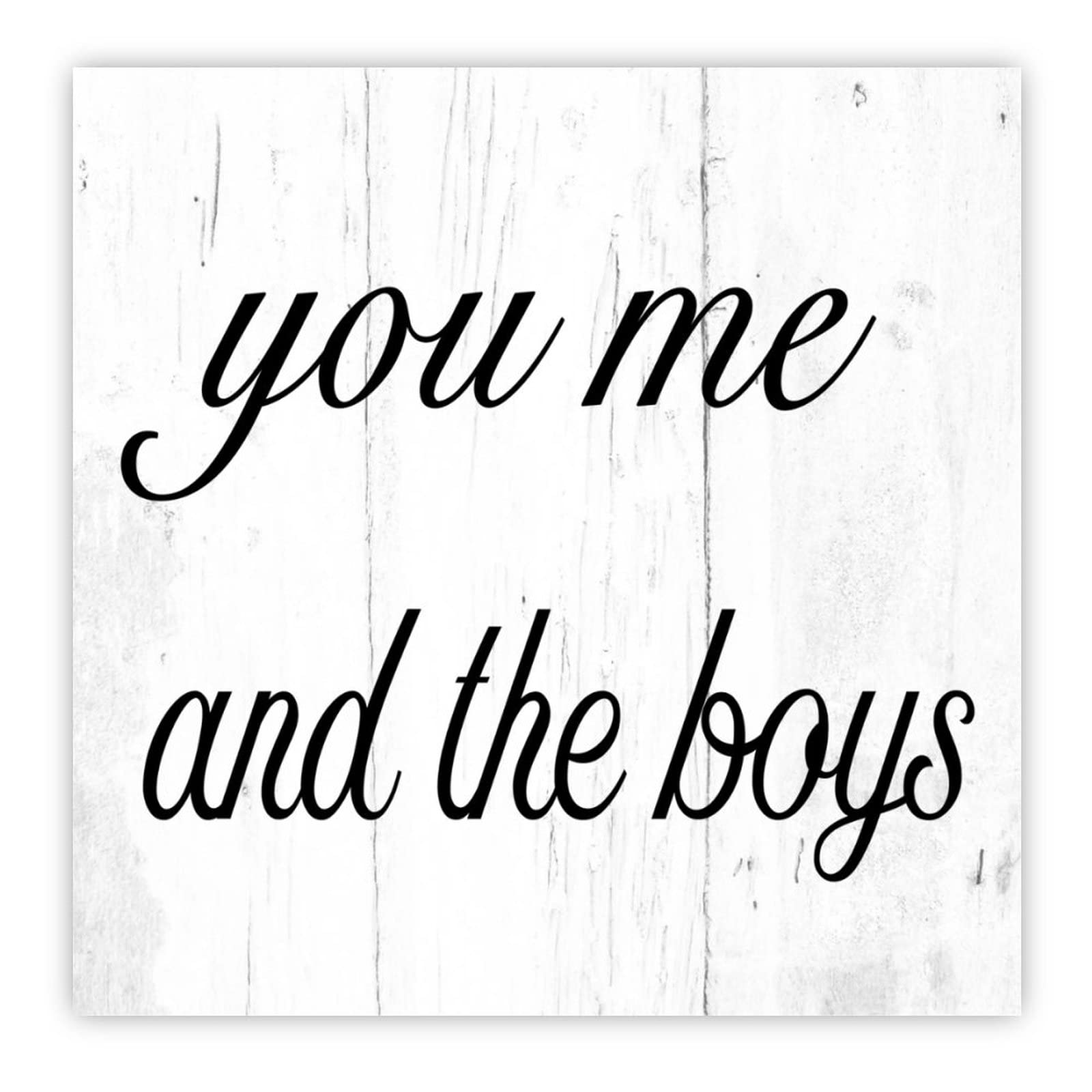 Plaque en bois You Me & The Boys pour salon et salle à manger chaleureux