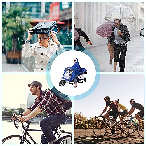 CJBIN Poncho Impermeable, Chubasquero Hombre Moto, Poncho Lluvia con Tapa Transparente, Chubasquero Bicicleta, Chubasquero Ciclismo Hombre, para Lluvia, Acampadas al Aire Libre, Ciclismo, Viajes