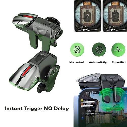 Miniatura 7 de Fox Game Triggers With Finger Sleevs, Mobile Game Controllers 6 Finger, Plug and Play Gaming Trigger for iOS and Android Phone(PUBGFortniteRules)