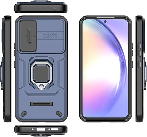 Vista 44 de Compatible con carcasa de soporte Honor 90 5G, con cubierta deslizante para lente de cámara compatible con funda Honor 90 5G REA-AN00 REA-NX9