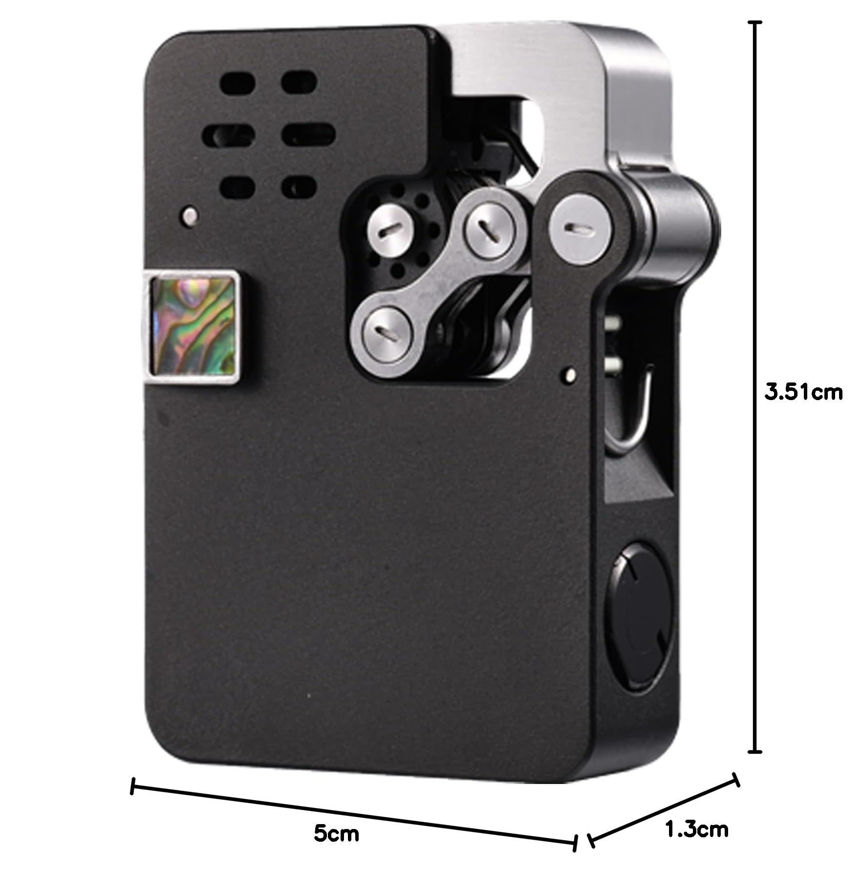 Thorens Ejection Hollowing Machine Black Briquet à Essence Laiton Anti-Vent | Vintage, mécanique, allumage auto, rechargeable, flamme douce, extérieur, rétro, coque ajourée, collection, cadeau homme