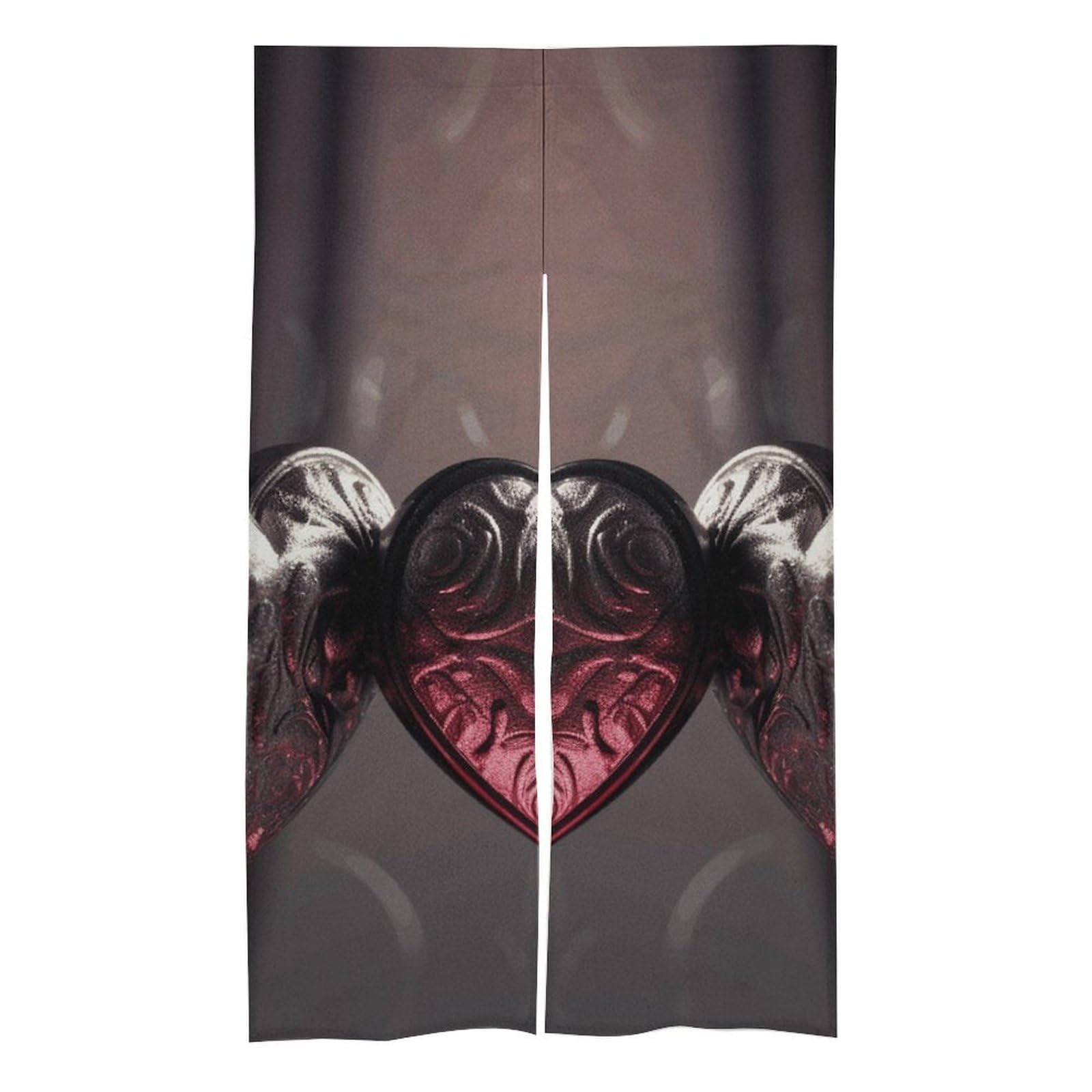 Rideau de porte occultant isolant haut de gamme design cœur