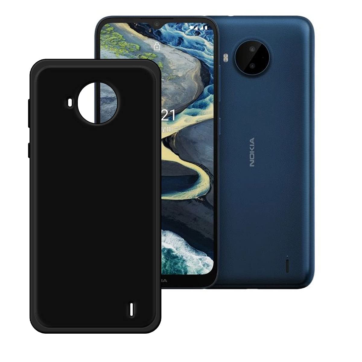 Spacekart Soft Flexible || Candy case || Slim fit || Back case Cover for Nokia C20 Plus - Black (B09VL89R47) Amazon Price History, Amazon Price Tracker