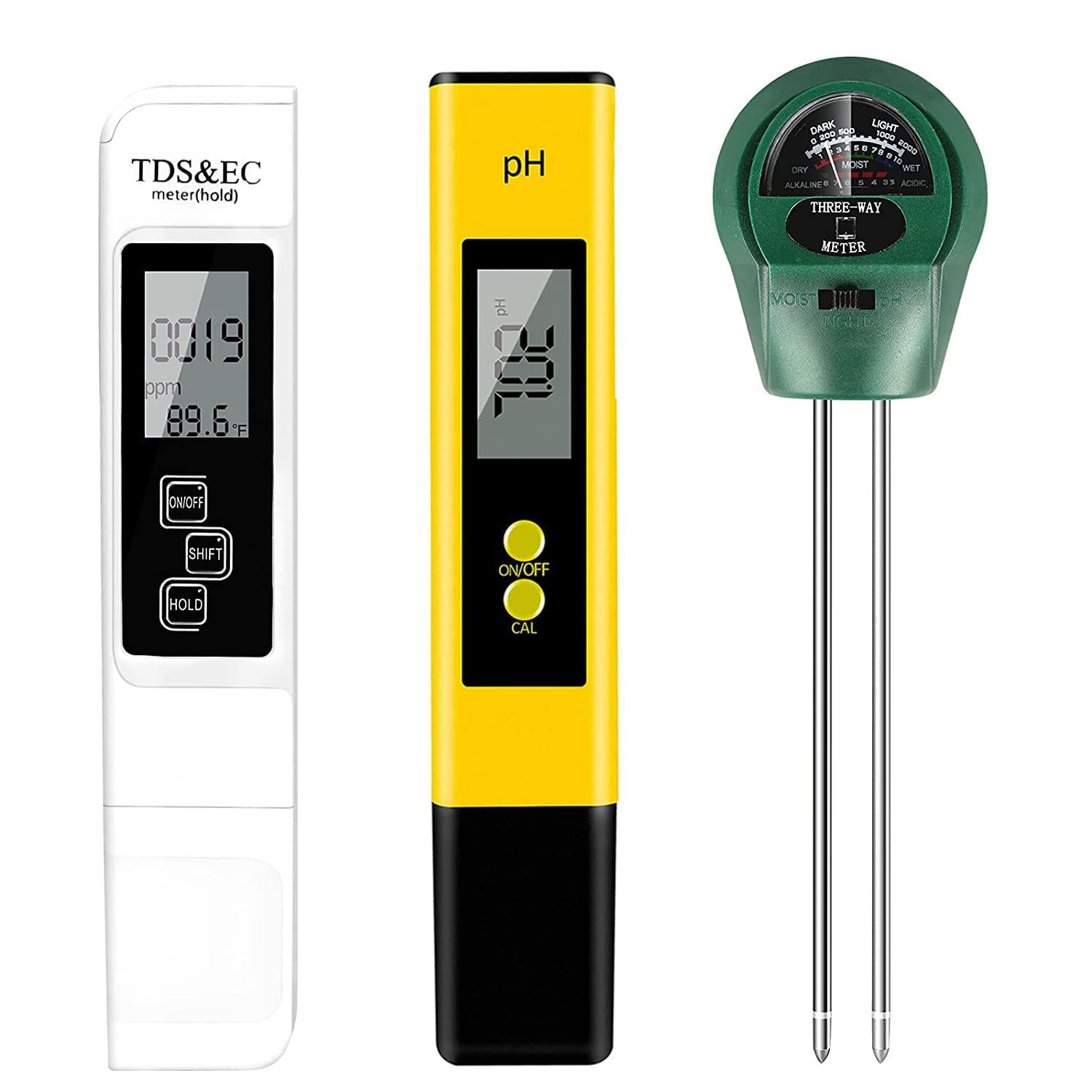 PH Meter, TDS PPM Meter and 3 in 1 Soil Moisture Meter Combo, High Accuracy Lab PH/EC Tester Digital Kit [Upgraded] for Home Water, Hydroponics, Plants Garden Soil and Aquarium PH Pen-image-14