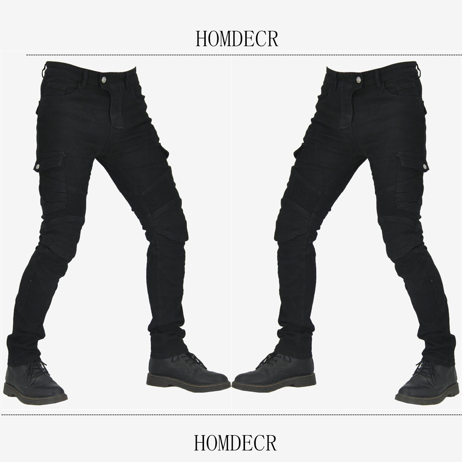 da Moto da Uomo Pantaloni da Motociclista in Denim Impermeabili Protezione Impermeabile Pantaloni da Moto da Ciclismo Jeans da Motociclista Elasticizzati con 4 Protezioni