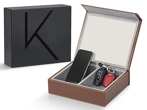KK7 PLUS-BR Faraday Key Fob Protector Box with 2 Slots,