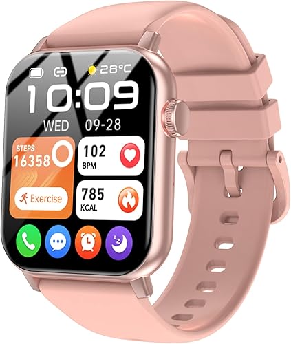 Miniatura 9 de Relojes inteligentes para hombres y mujeres, pantalla táctil HD de 1.83 pulgadas con llamadas Bluetooth, rastreador de actividad impermeable IP68
