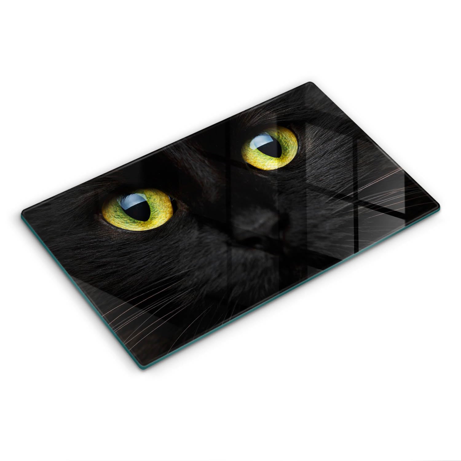 Planche à découper 52x30 cm résistante à la cuisson motif animal yeux de chat