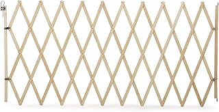 Bettacare Expandable Pet Barrier XL, 60cm - 230cm, Natural, Wooden, Retractable Dog Safety Gate, Barrier for Puppy and Dog