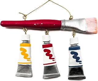 Paint Brush With Paint Tubes Ornament