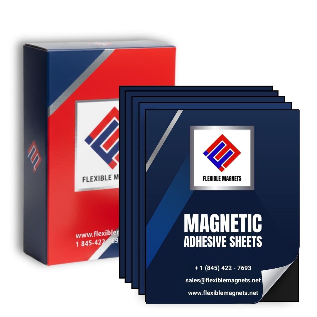 Flexible Magnets Self Adhesive Magnetic Sheets - Make Anything a Magnet - Magnetic Adhesive Sheets -Premium Quality Peel and Stick Magnets 20 mil (Pack of 25, 5" x 7")