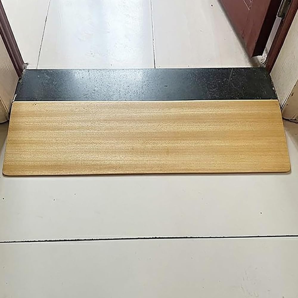 Rampes Bois Massif 1-3.5cm Hauteur Rampes De Trottoir en Bois pour Marches, Rampes De Seuil Portable Légère pour Scooter/Robot Aspirateur(Wood,70x15x3cm)