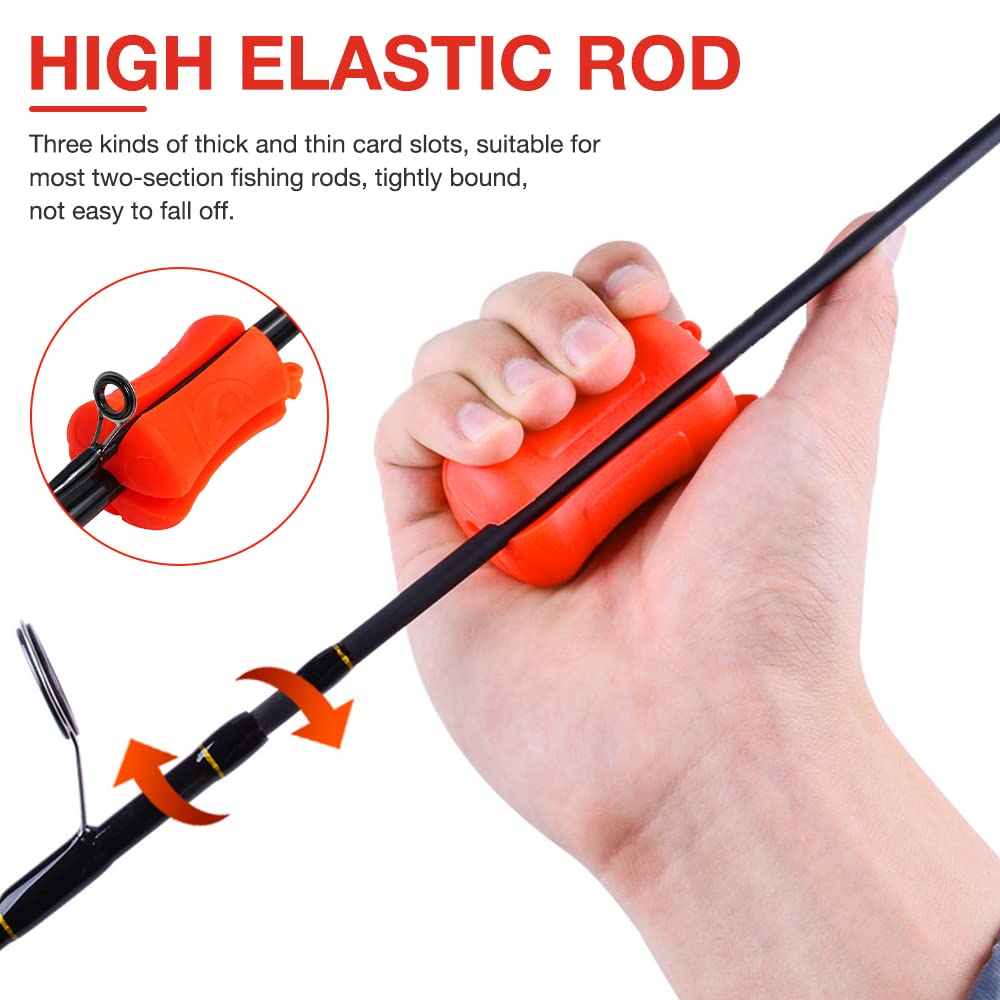 Clip De Canne à Pêche Souple Canne à Pêche Balle Fixe Sangles De Canne