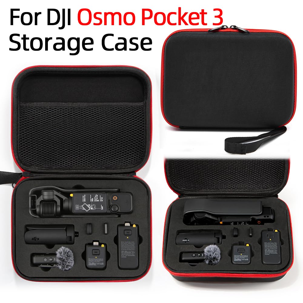 Torba do Przenoszenia DJI Osmo Pocket 3 - Twarda Obudowa, Kompaktowe Etui Ochronne, Przenośne Pudełko do Przechowywania dla Creator Combo i Akcesoriów, Czarny Organizer
