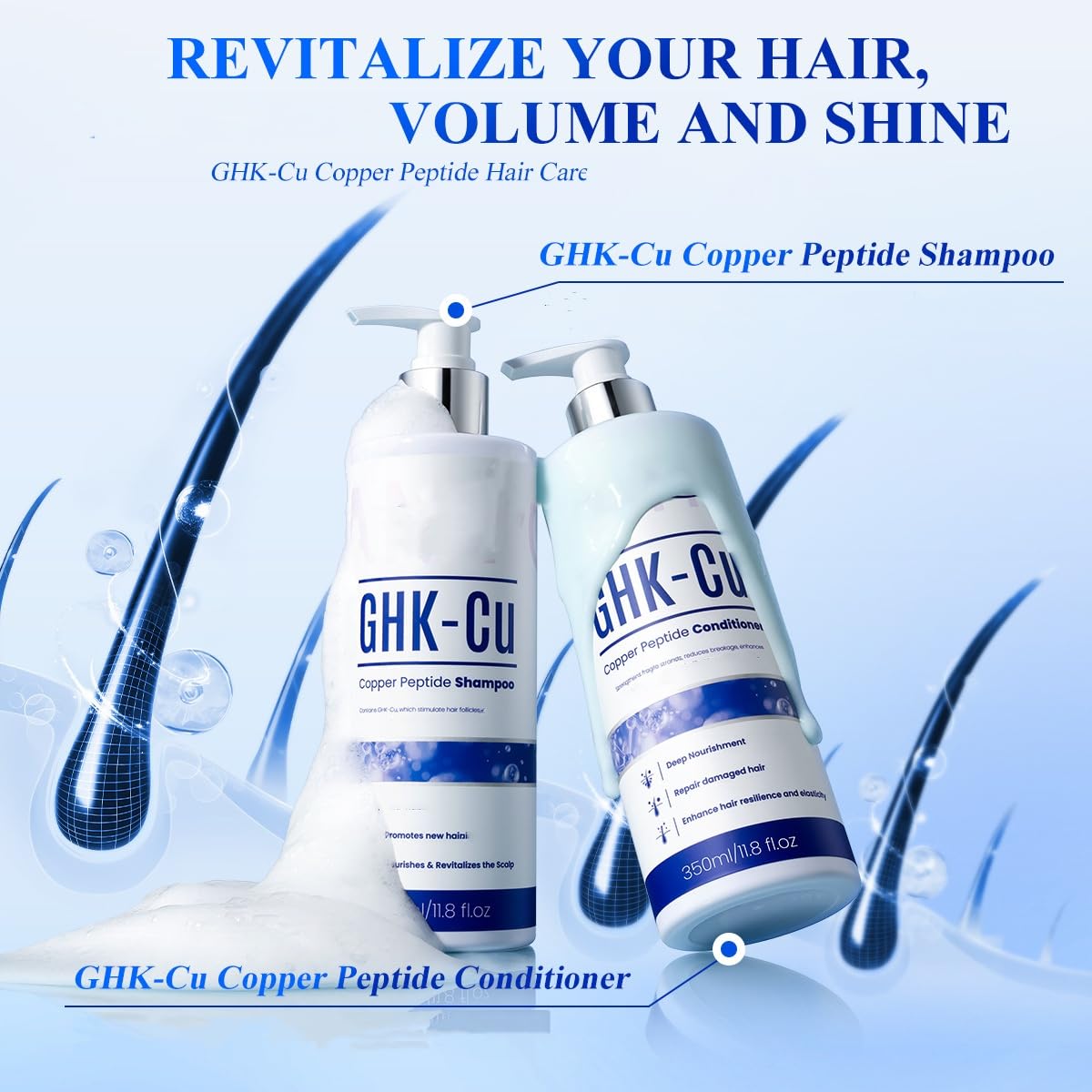 ghk-cu peptide shampoo Amazon.com : GHK-cu Copper Peptides Shampoo and Conditioner Set