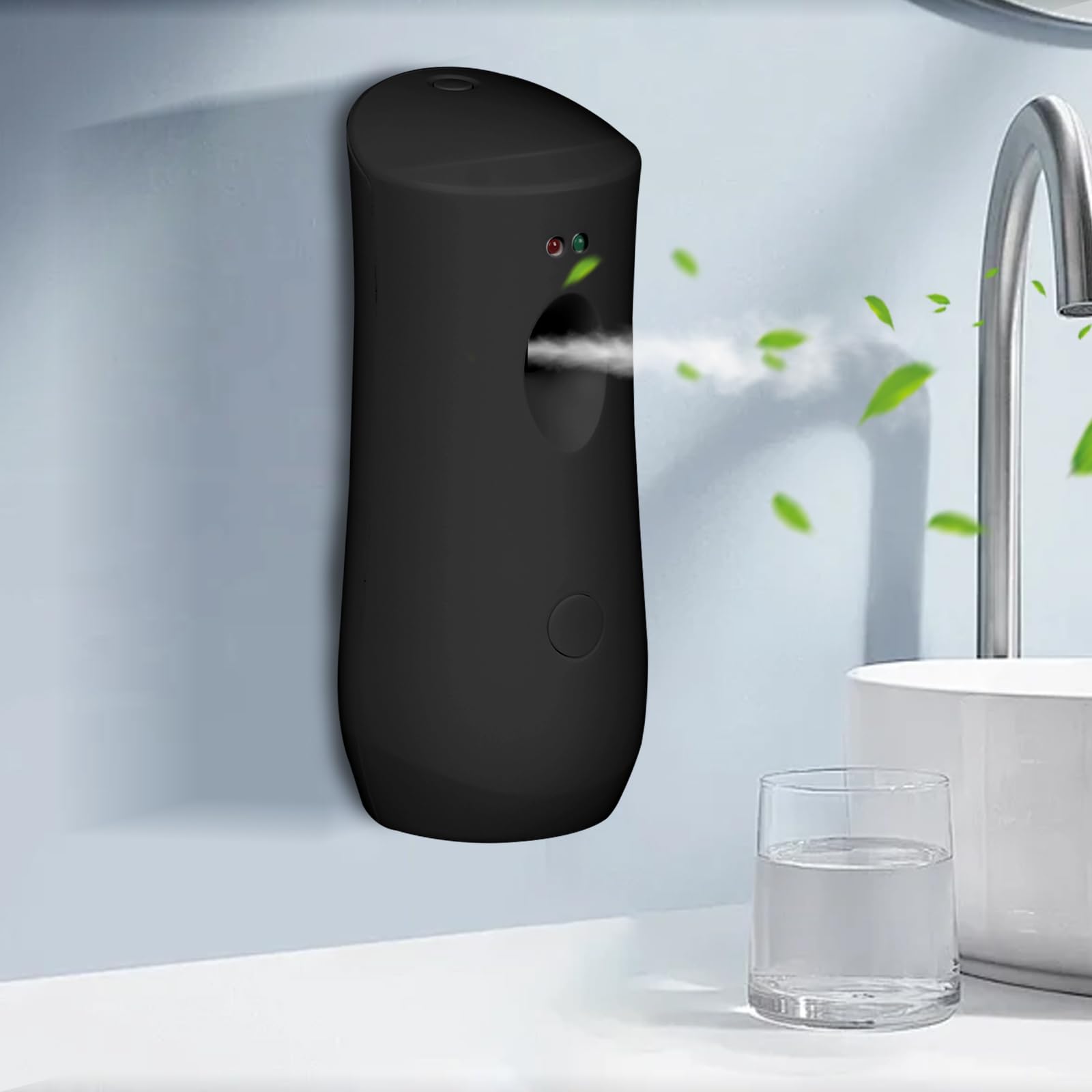 Les-Theresa Dispensador automático de ambientador, dispensador de fragancia automático, dispensador de perfume temporizado, ambientadores automáticos en pared o independiente, para baño, inodoro