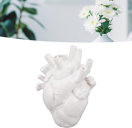 Miniatura 7 de Escultura de jarrón de corazón, maceta decorativa en forma de corazón, maceta moderna y exquisita maceta de escritorio, decoración para el hogar,