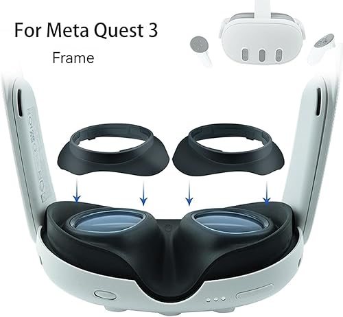 Miniatura 4 de Fearet VR Glasses Lens Protector Frame Compatible with Meta Quest 3, Anti-Scratches Glass Spacer Protection,Glasses Lens Insert Anti-Scratch Ring