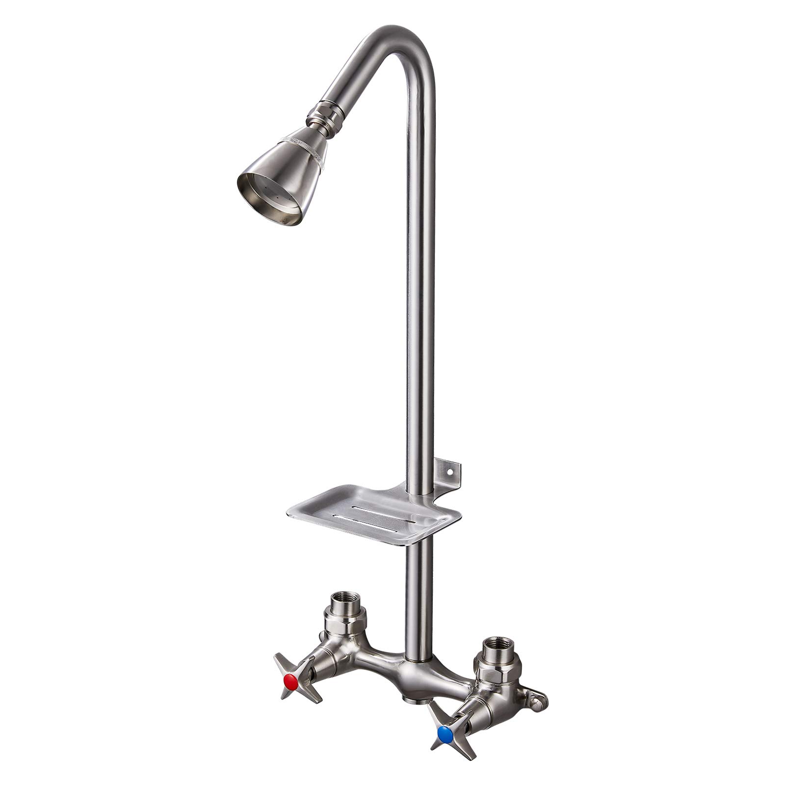 Buy Brushed Nickel Outdoor Shower Fixtures Faucet Kit Wall ed with Dual