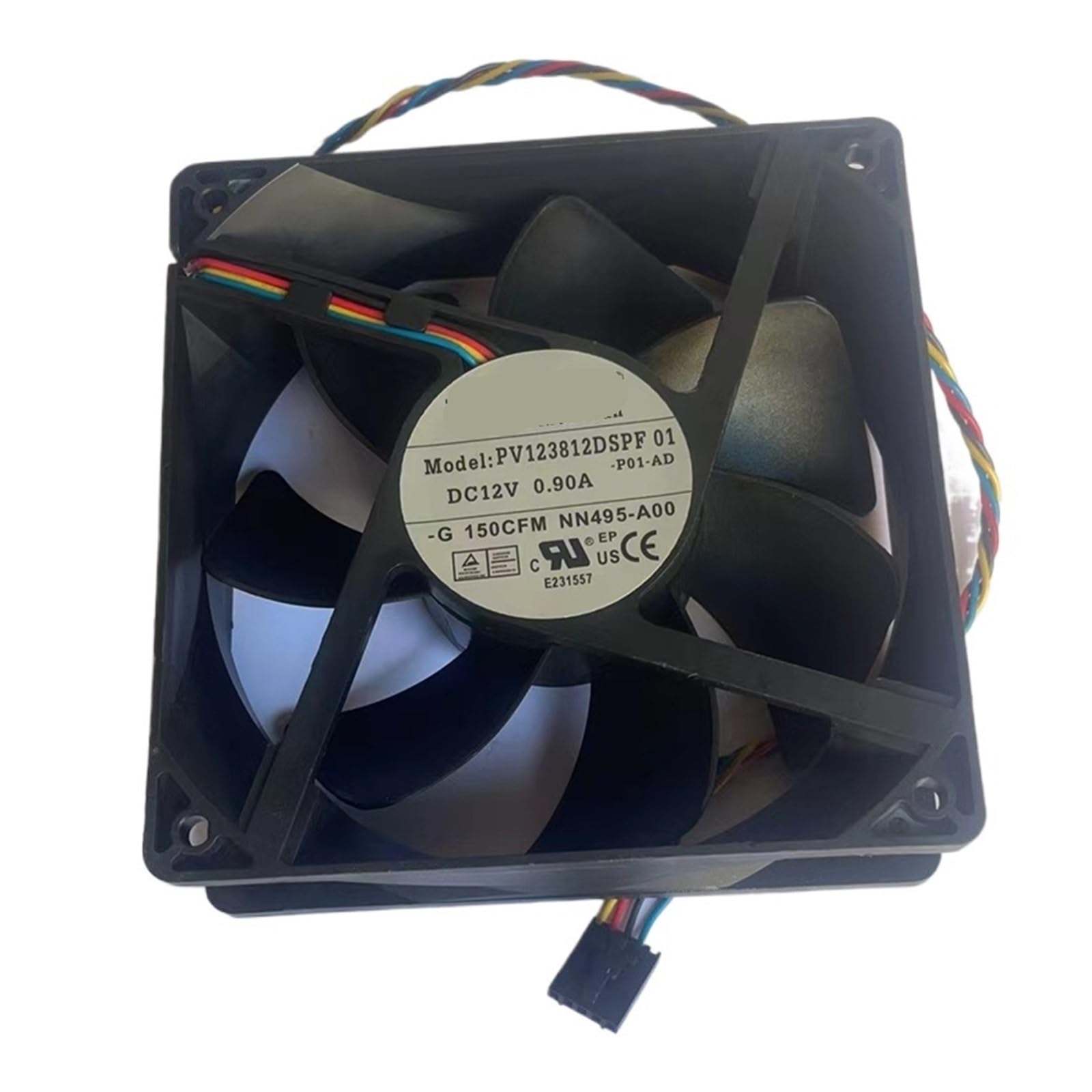 PEQYUACTE 12CM 12V 0.90A PV123812DSPF 01 4-Wire 12038 Fan