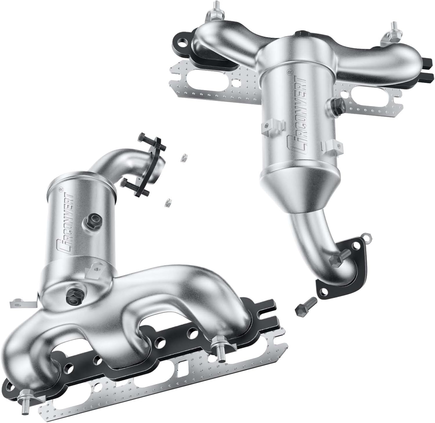 Front Rear Catalytic Converter Compatible with Chrysler Sebring 2007-2010 3.5L V6, Dodge Grand Caravan 2008-2010, Journey 2009 2010 4.0L V6 Catalytic Convertor (EPA Compliant)