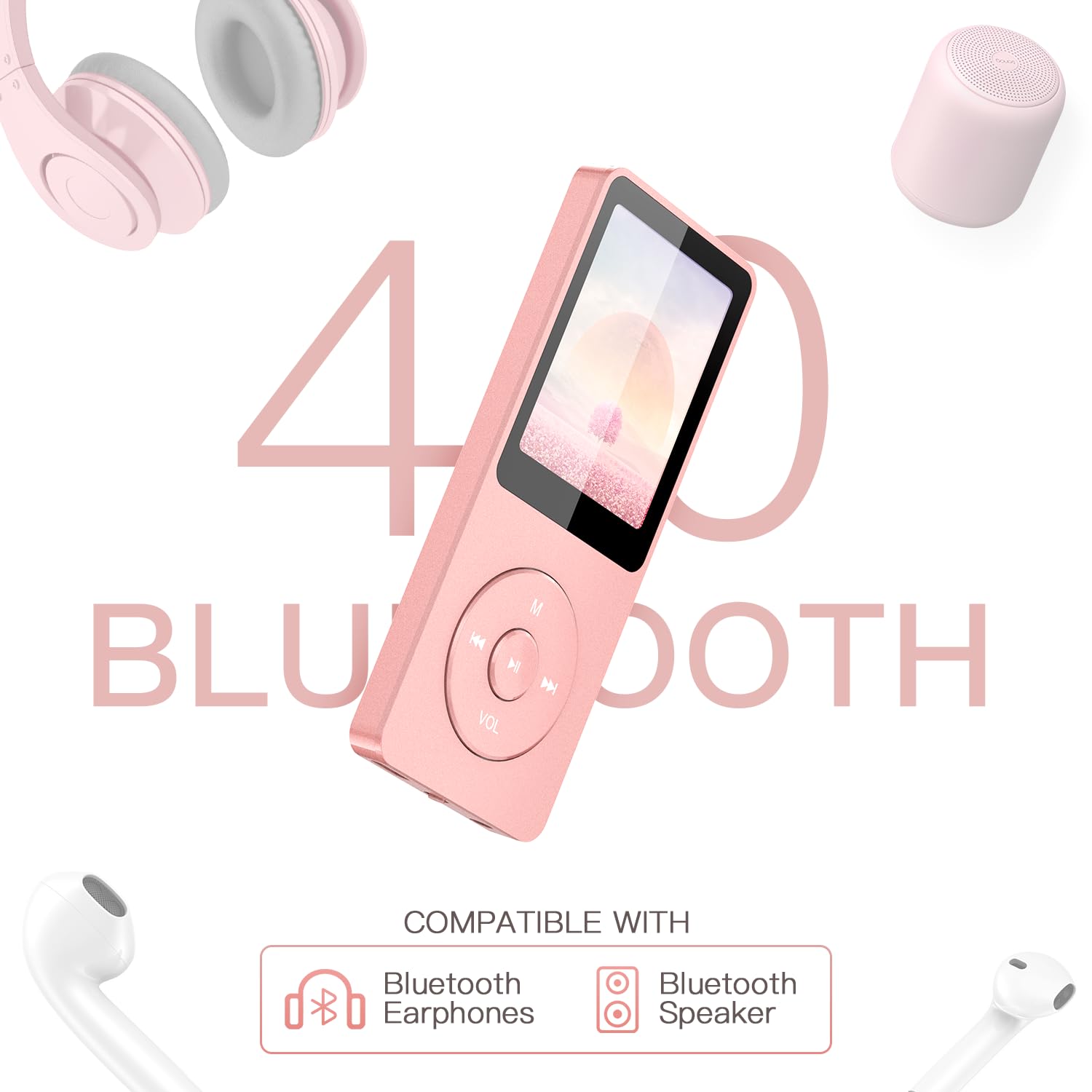 Premium MP3 Player Bluetooth 5.0 HiFi Verlustfreier Ton FM Radio Musik Player DE